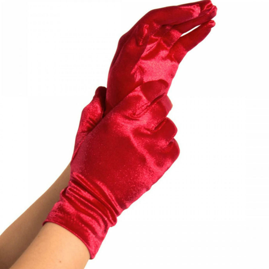 Gants courts en satin