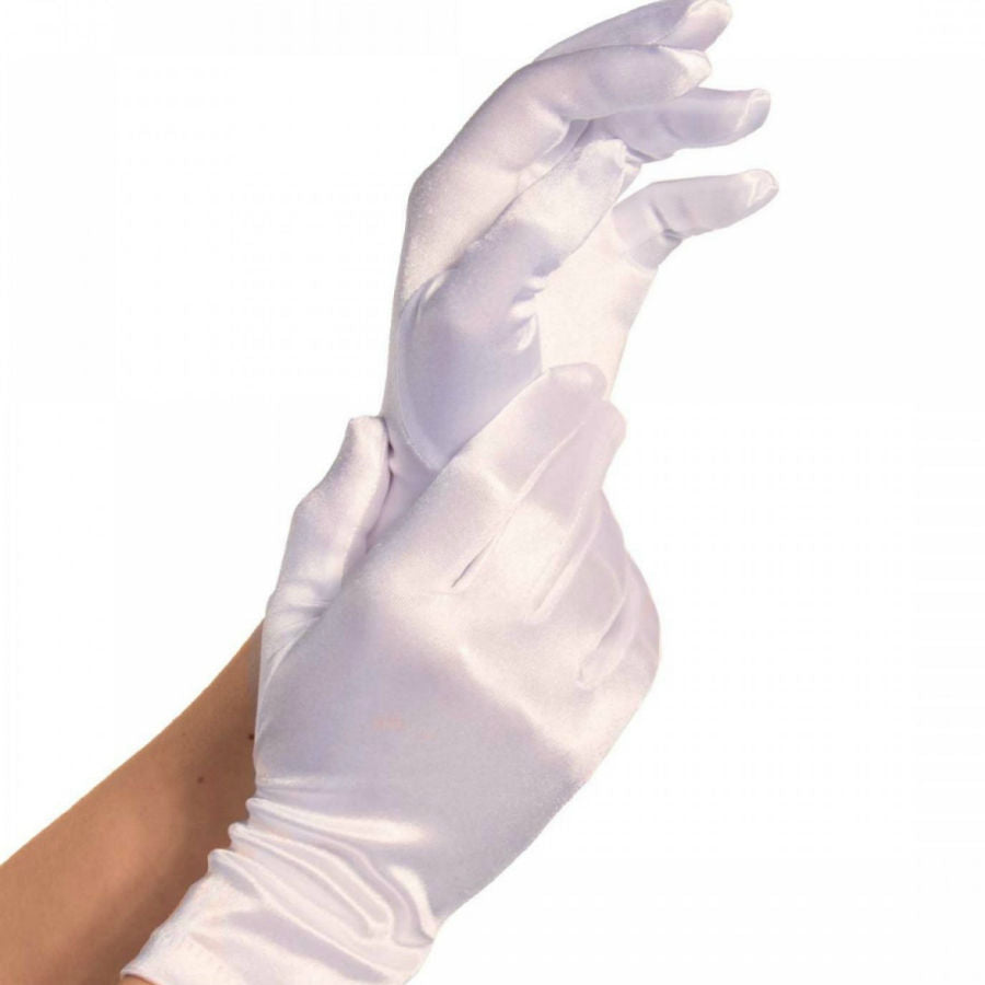 Leg Avenue – Gants satin blancs