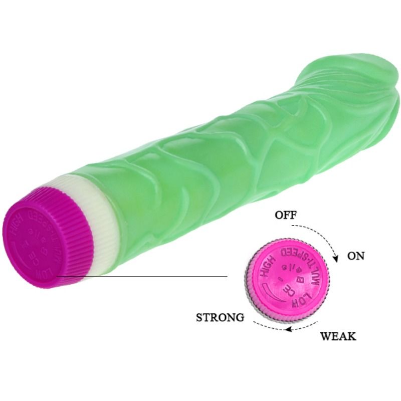BAILE - WAVES OF PLEASURE VIBRADOR 23 CM GREEN