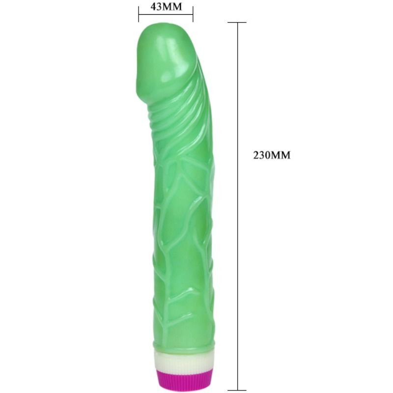 BAILE - WAVES OF PLEASURE VIBRADOR 23 CM GREEN