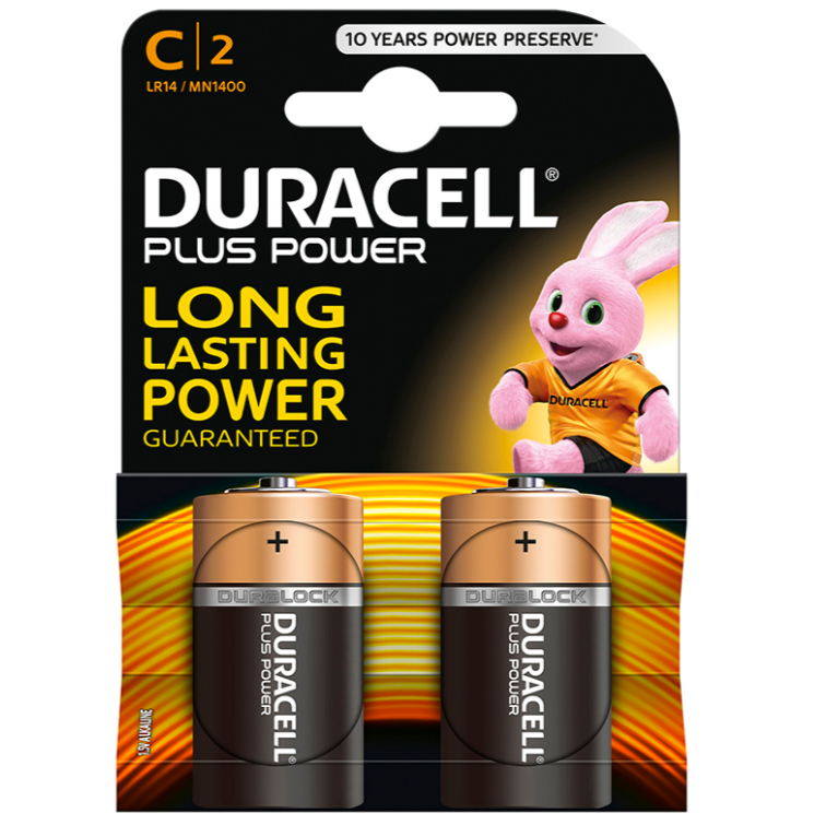 Duracell – Batterie plus power c lr14 2 unités