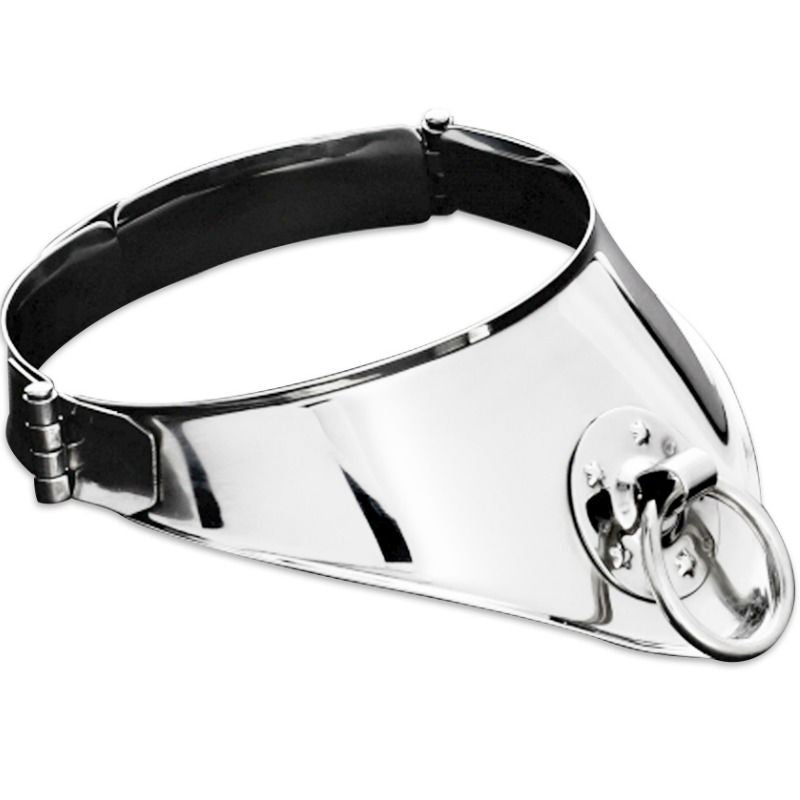 Metal Hard – Collier de retenue avec anneau et cadenas 12,5 cm