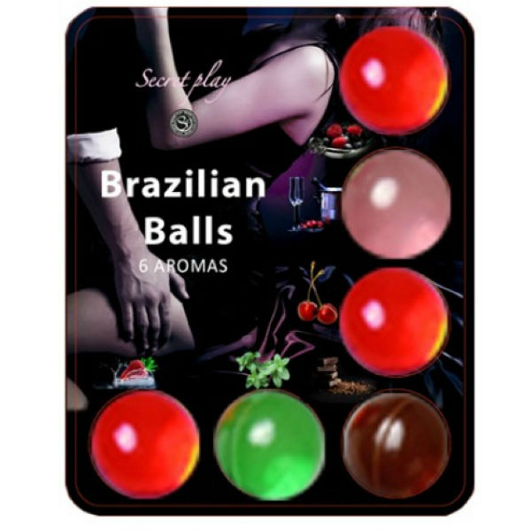 Secretplay – Hot Balls, boules de massage brésiliennes 6 parfums (x6)