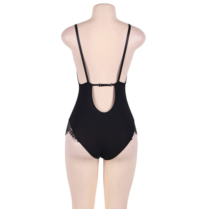 Subblime – Queen plus teddy avec clairs et franges noir