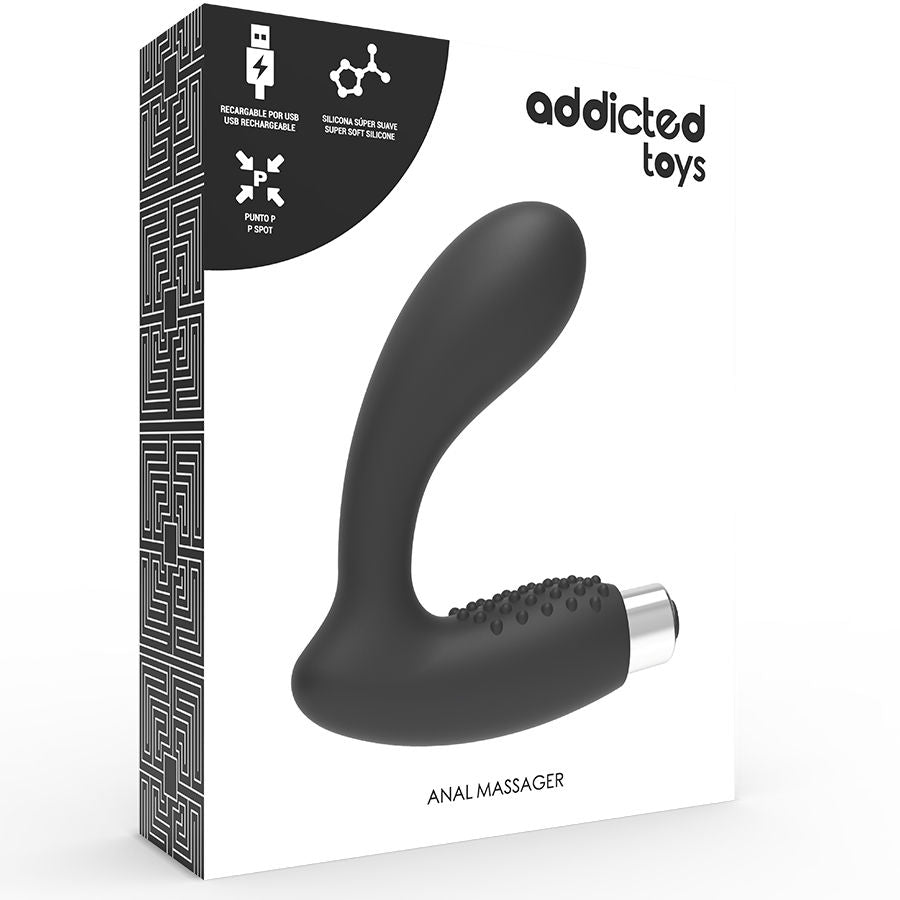 ADDICTED TOYS - RECHARGEABLE PROSTÁTICO VIBRADOR MODEL 5 - NEGRO