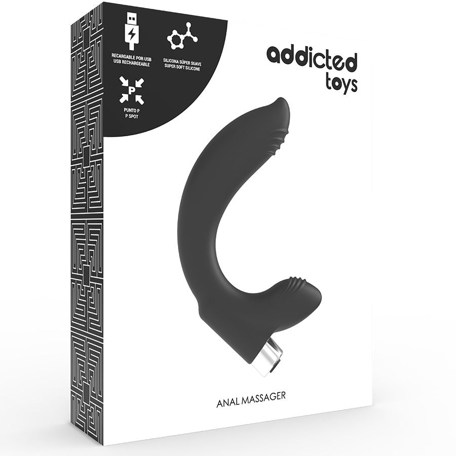 ADDICTED TOYS - RECHARGEABLE PROSTÁTICO VIBRADOR MODEL 7 - NEGRO