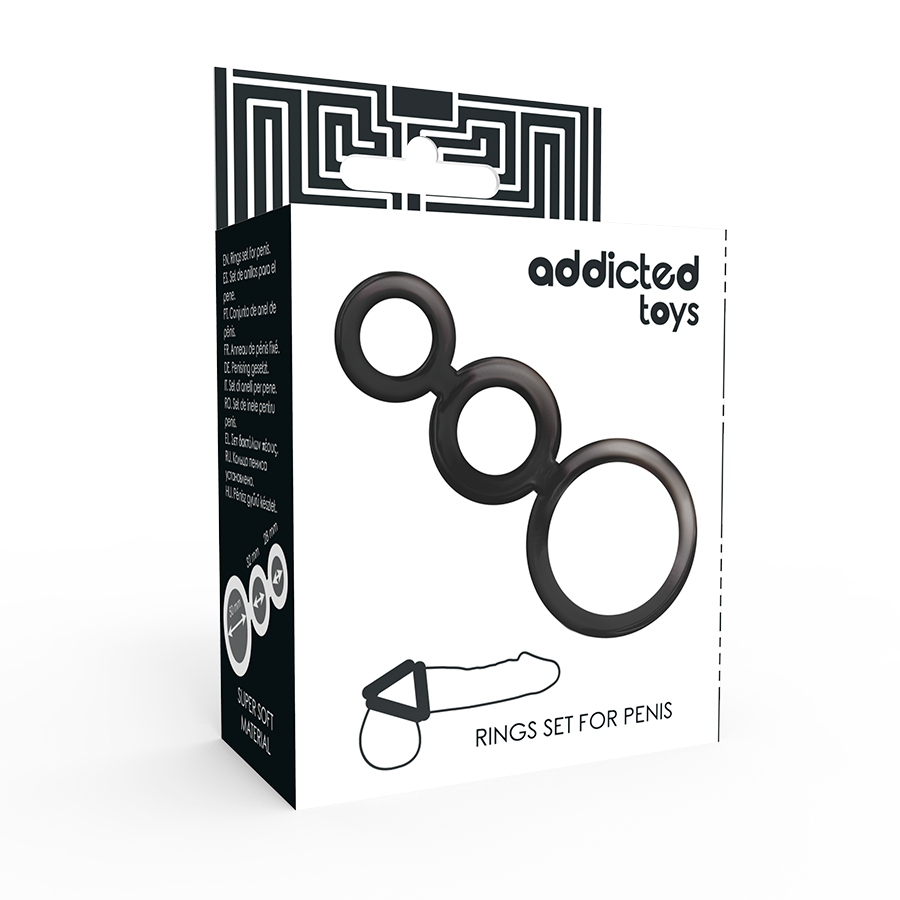 Addicted Toys – Ensemble danneau pour pénis - fumé