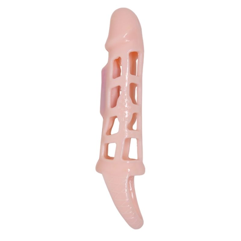 Baile – Couverture dextension de pénis avec vibration et sangle naturelle 13,5 cm