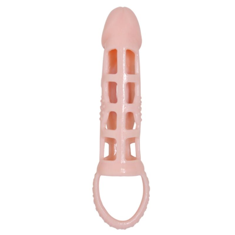 BAILE - FUNDA EXTENSORA PENE MET VIBRACIÓN Y-BAND NATUURLIJK 13,5 CM