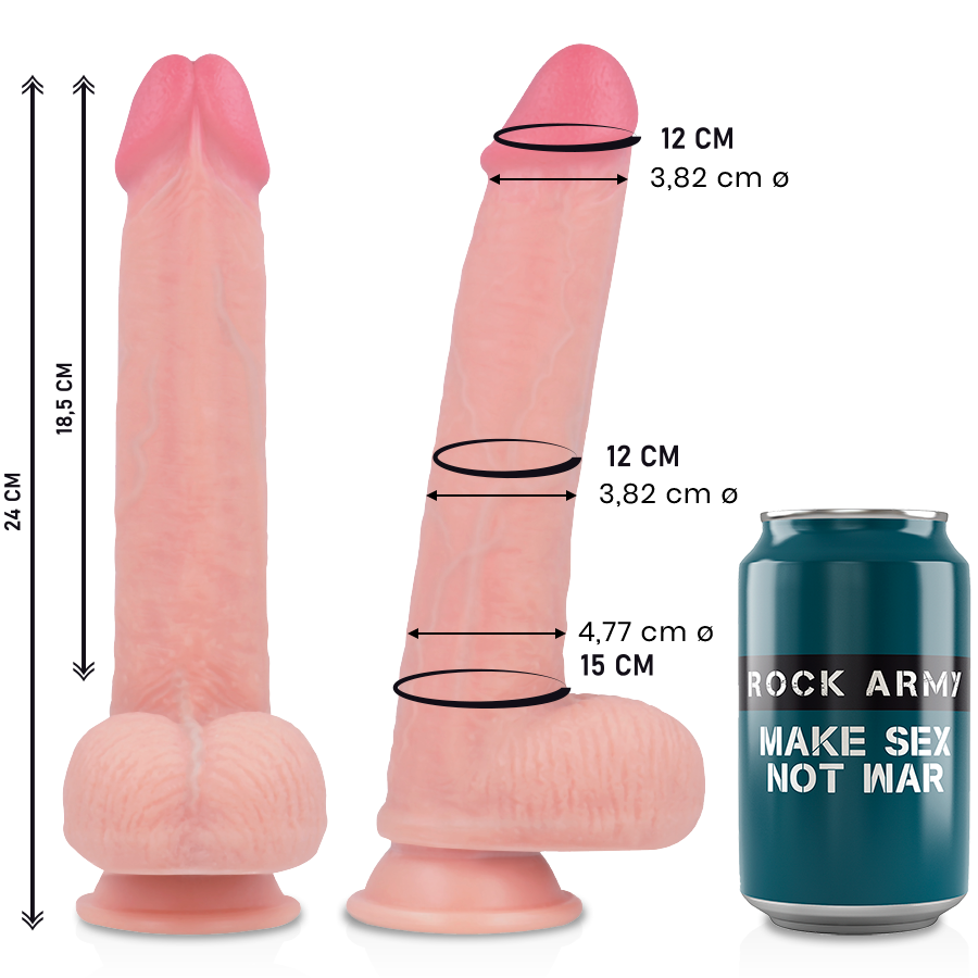 RockArmy – Liquide silicone premium kingcobra réaliste 24 cm -o- 4.77 cm