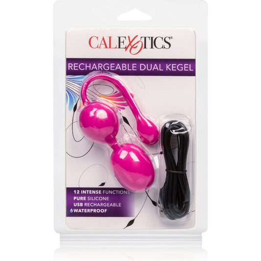 CALEXOTICS - RECHARGEABLE DUAL KEGEL BOLAS ROSA