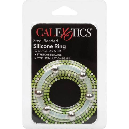 CALEXOTICS - SILICONE ANILLO WITH ACERO CUENTAS TALLA XL