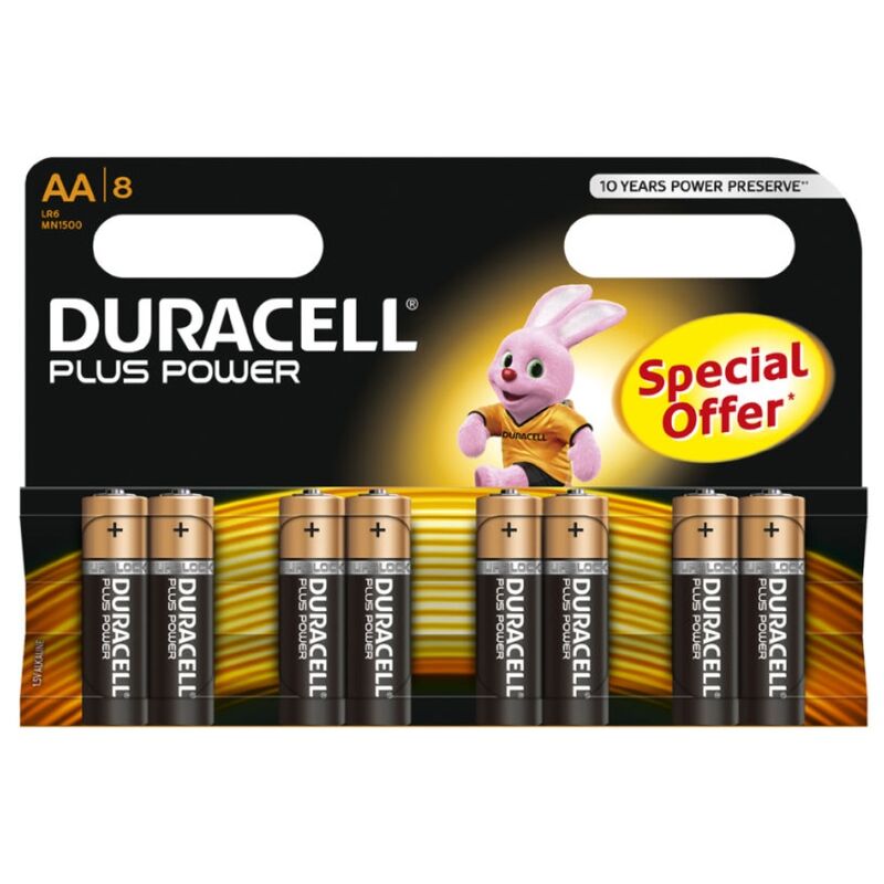 Duracell – Batterie plus power AA lr6 8unités