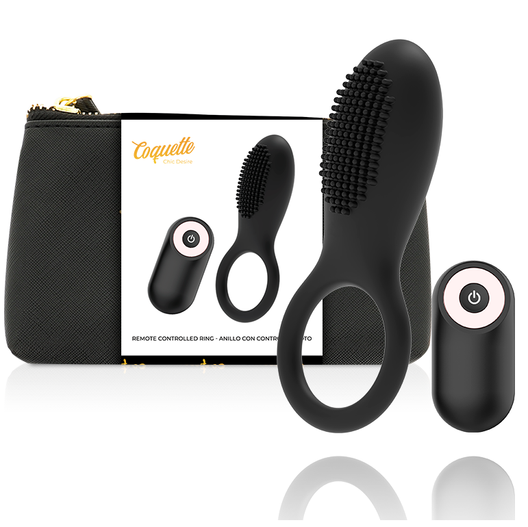 Coquette Chic Desire – Cockring télécommande rechargeable noir/ or