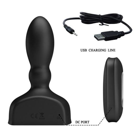 MR PLAY - HINCHABLE ANAL PLUG NEGRO CONTROL REMOTO