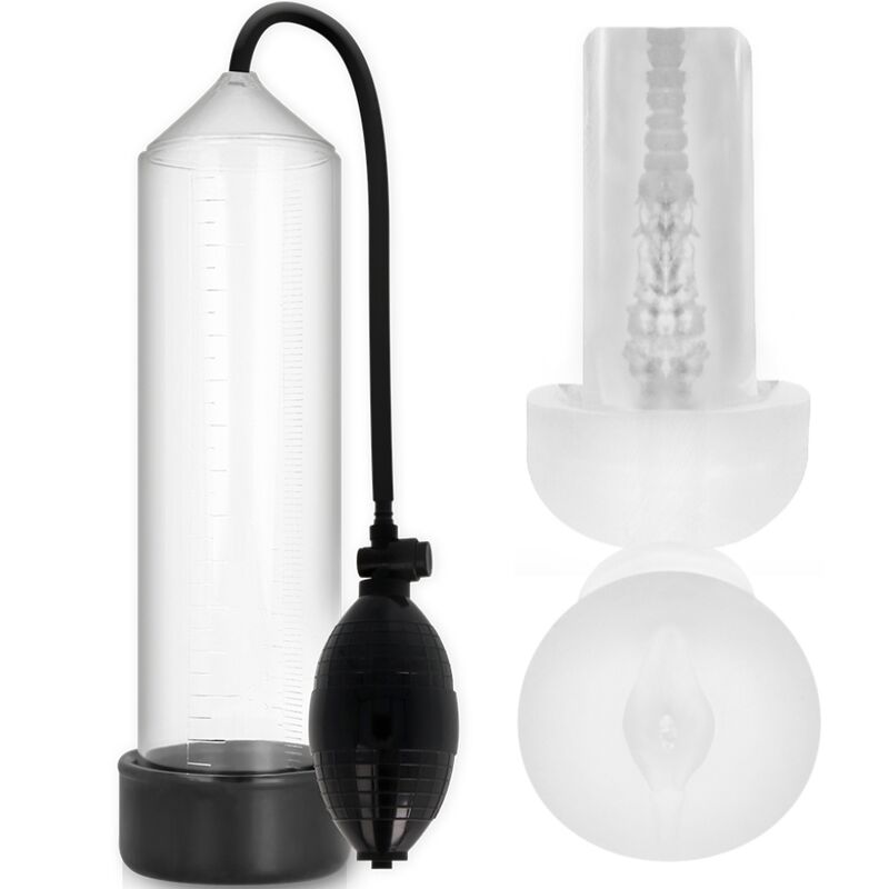Pump Addicted – Rx3 transparent avec manchon de plaisance