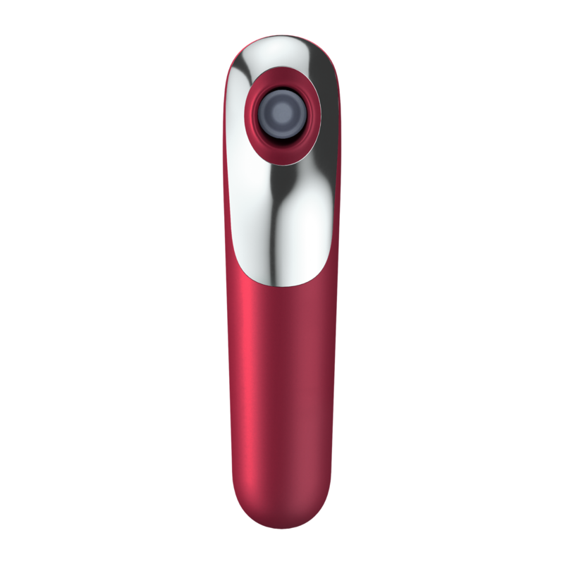 SATISFYER - DUAL LOVE VIBRADOR Y SUCCIONADOR WITH AIRE PULSADO ROJO