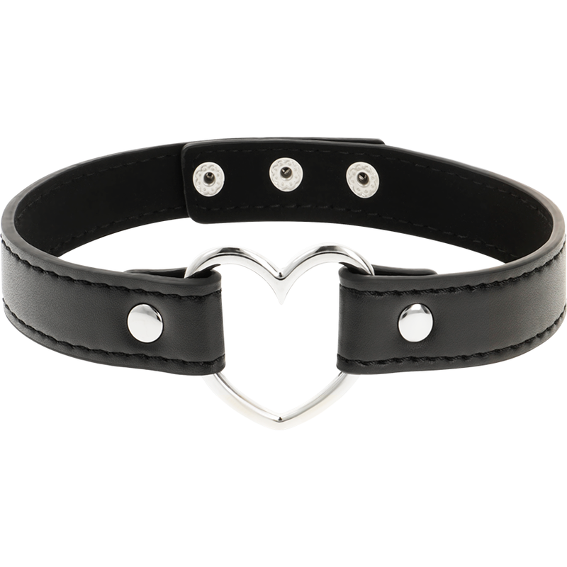 Coquette Chic Desire – Collier cuir vegan femme accessoire coeur