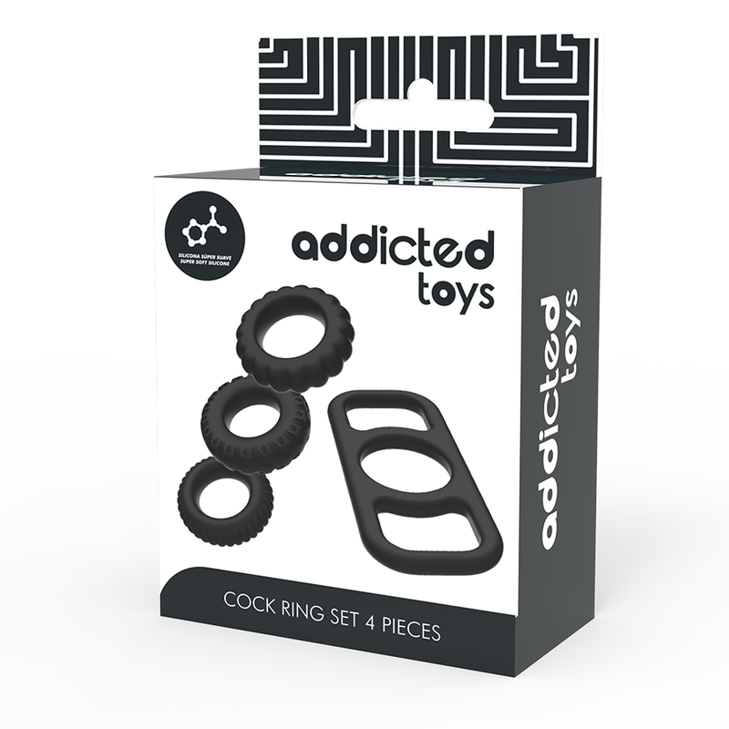 ADDICTED TOYS - SET 4 SILICONE ANILLOS FOR PENE