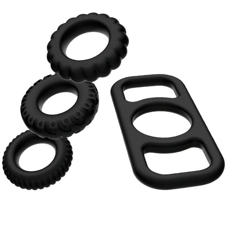 ADDICTED TOYS - SET 4 SILICONE ANILLOS FOR PENE