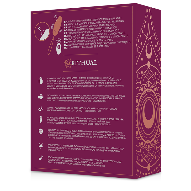 RITHUAL - PRIYA HUEVO CONTROL REMOTO G-SPOT + VIBRACION