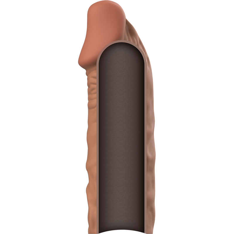 VIRILXL - LIQUID SILICONE PENE EXTENSION V5 BROWN