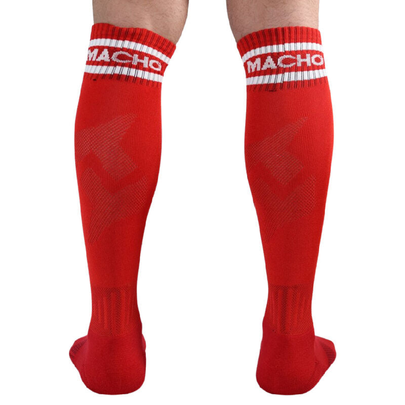 Macho – Chaussettes longues taille unique bleu