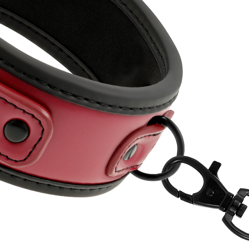FETISH SUBMISSIVE DARK ROOM - COLLAR WITH CADENA WITH FORRO DE NEOPRENO