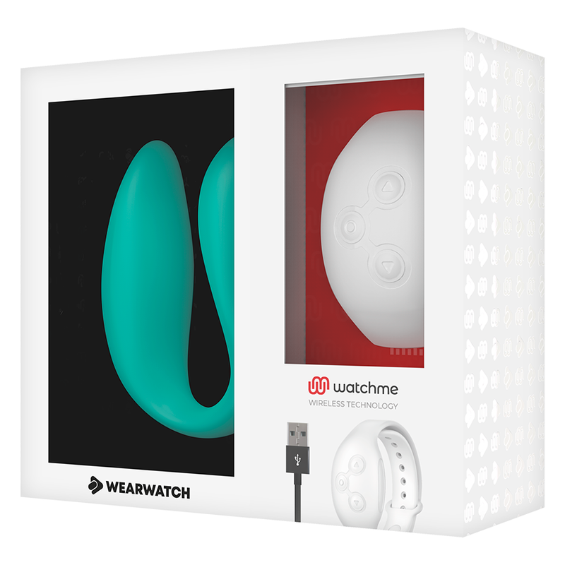 WEARWATCH - VIBRADOR DUBBELE TECHNOLOGIE WATCHME AGUA MARINA / NÍVEO