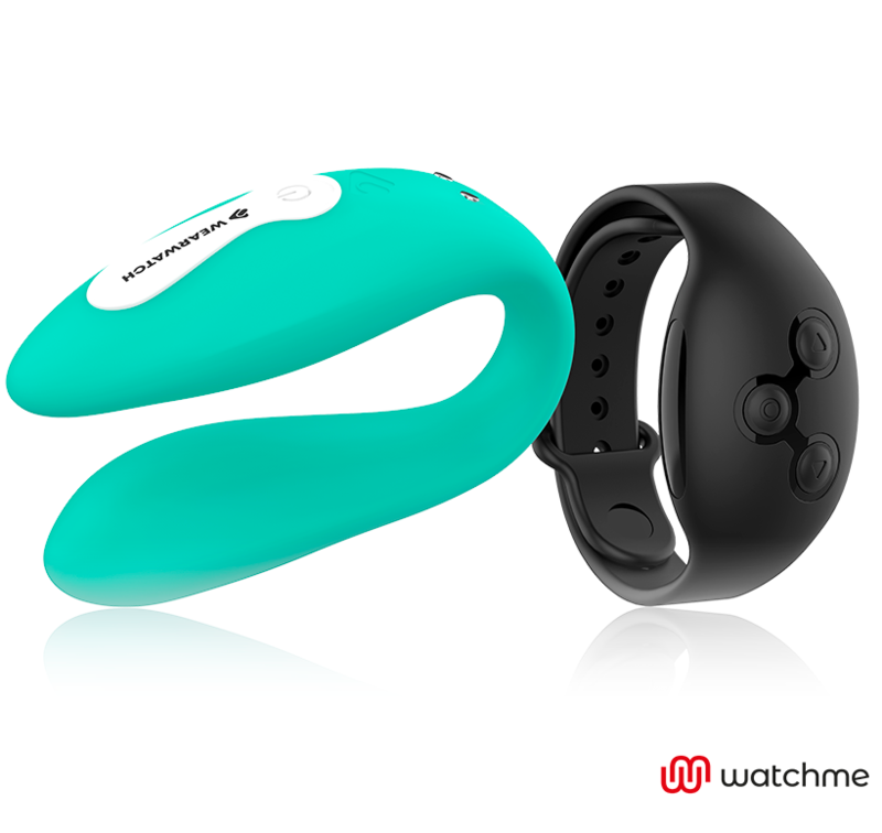 WEARWATCH - VIBRADOR DUBBELE TECHNOLOGIE WATCHME AGUAMARINA / AZABACHE