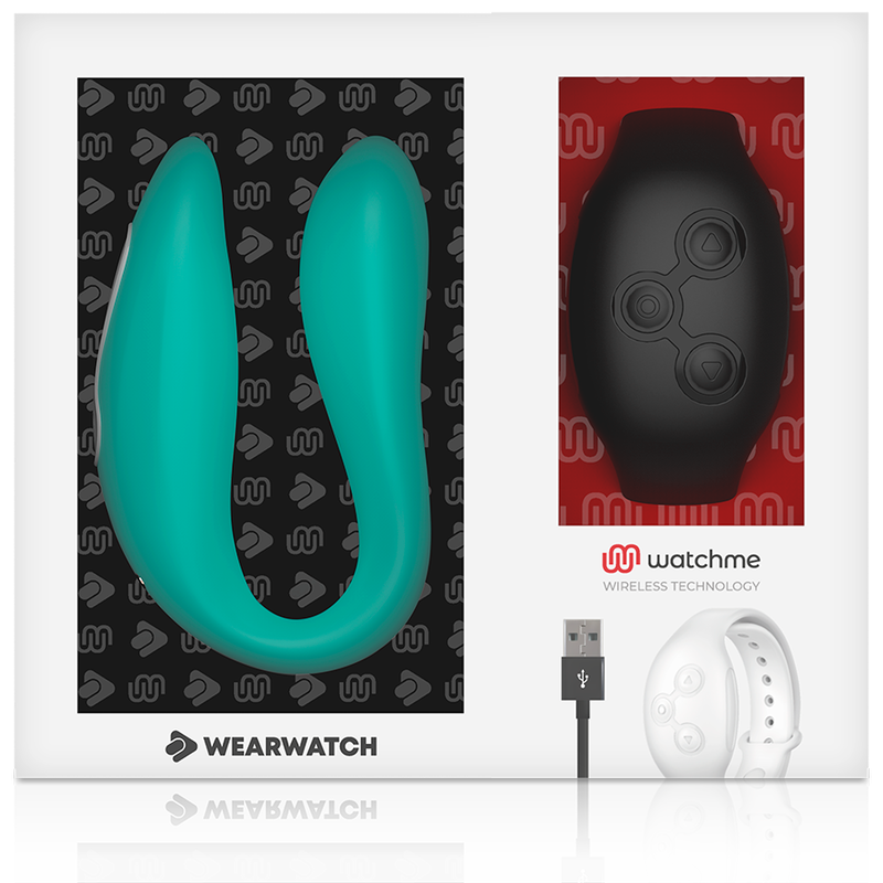 WEARWATCH - VIBRADOR DUBBELE TECHNOLOGIE WATCHME AGUAMARINA / AZABACHE