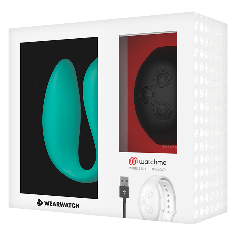 WEARWATCH - VIBRADOR DUBBELE TECHNOLOGIE WATCHME AGUAMARINA / AZABACHE