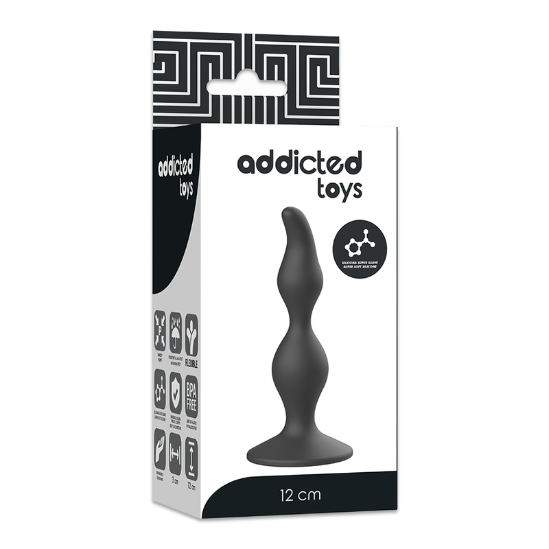 Addicted Toys – Plug sexuel anal 12 cm noir