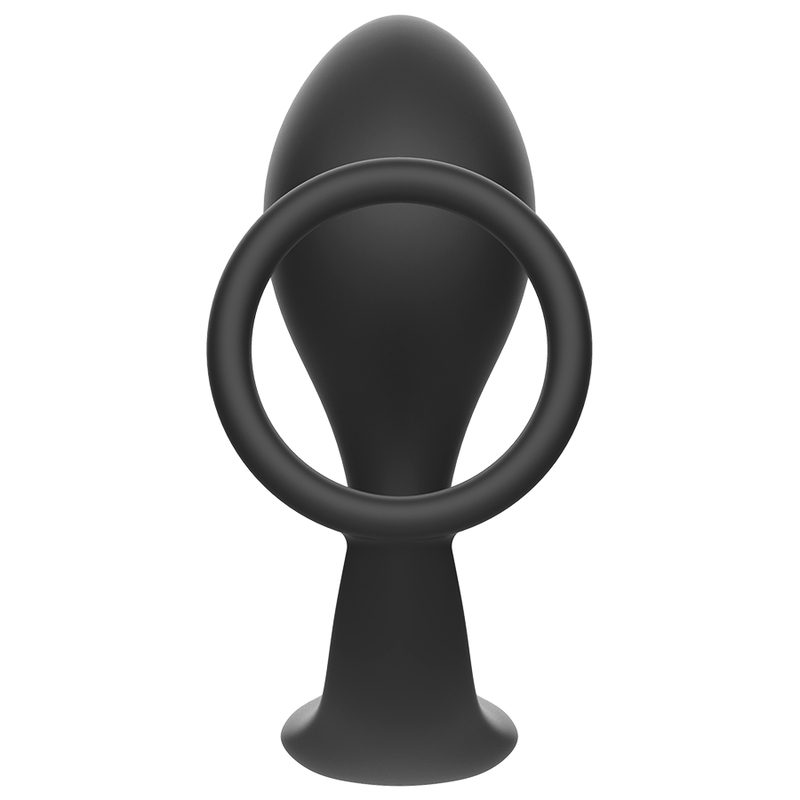 ADDICTED TOYS - ANAL PLUG WITH ANILLO SILICONE NEGRO