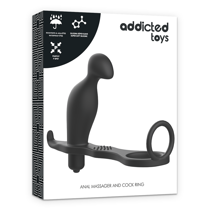 ADDICTED TOYS - ANAL PLUG WITH ANILLO SILICONE BLACK 12 CM