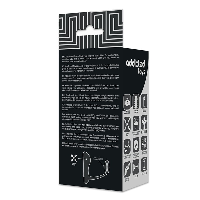 ADDICTED TOYS - PLUG ANALE VIBRADOR MET ANILLO PENE