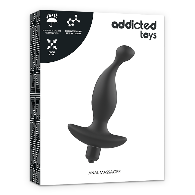 ADDICTED TOYS - ANAL MASAJEADOR WITH VIBRACION NEGRO MODEL 1