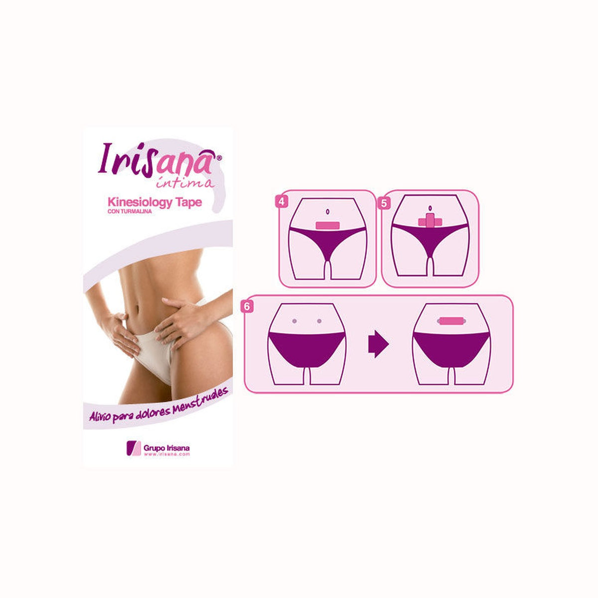 Irisana – bandes de kinésiologie à la tourmaline, confort menstruel