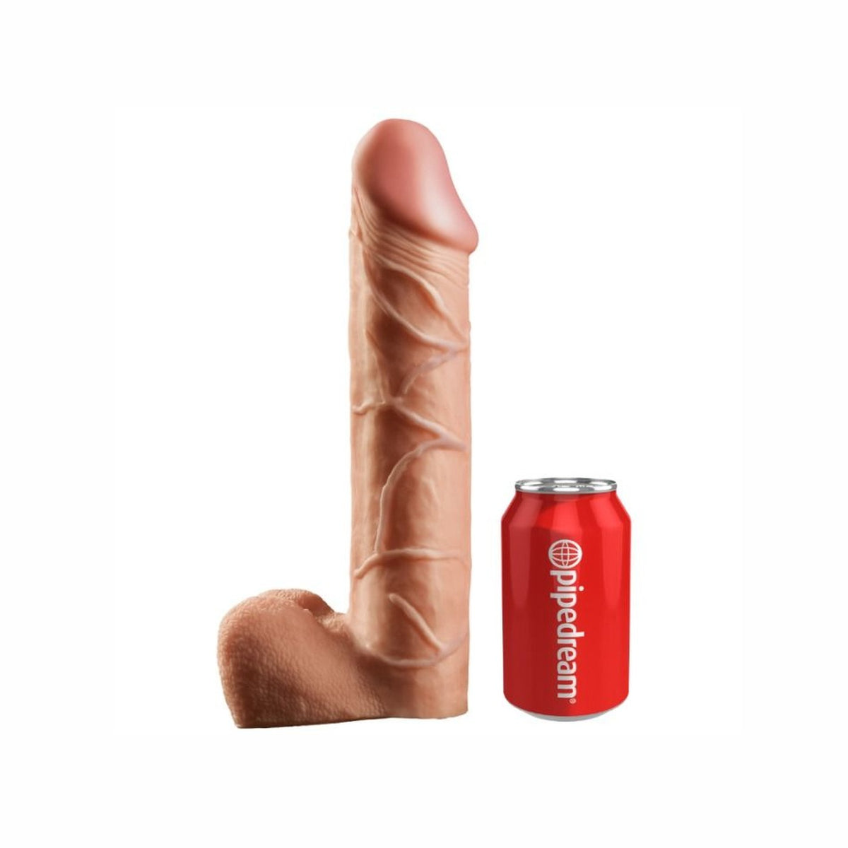 KING COCK - STRAP-ON MET DILDO HUECO 30,5 CM Y TIRANTES KLEUR CARNE