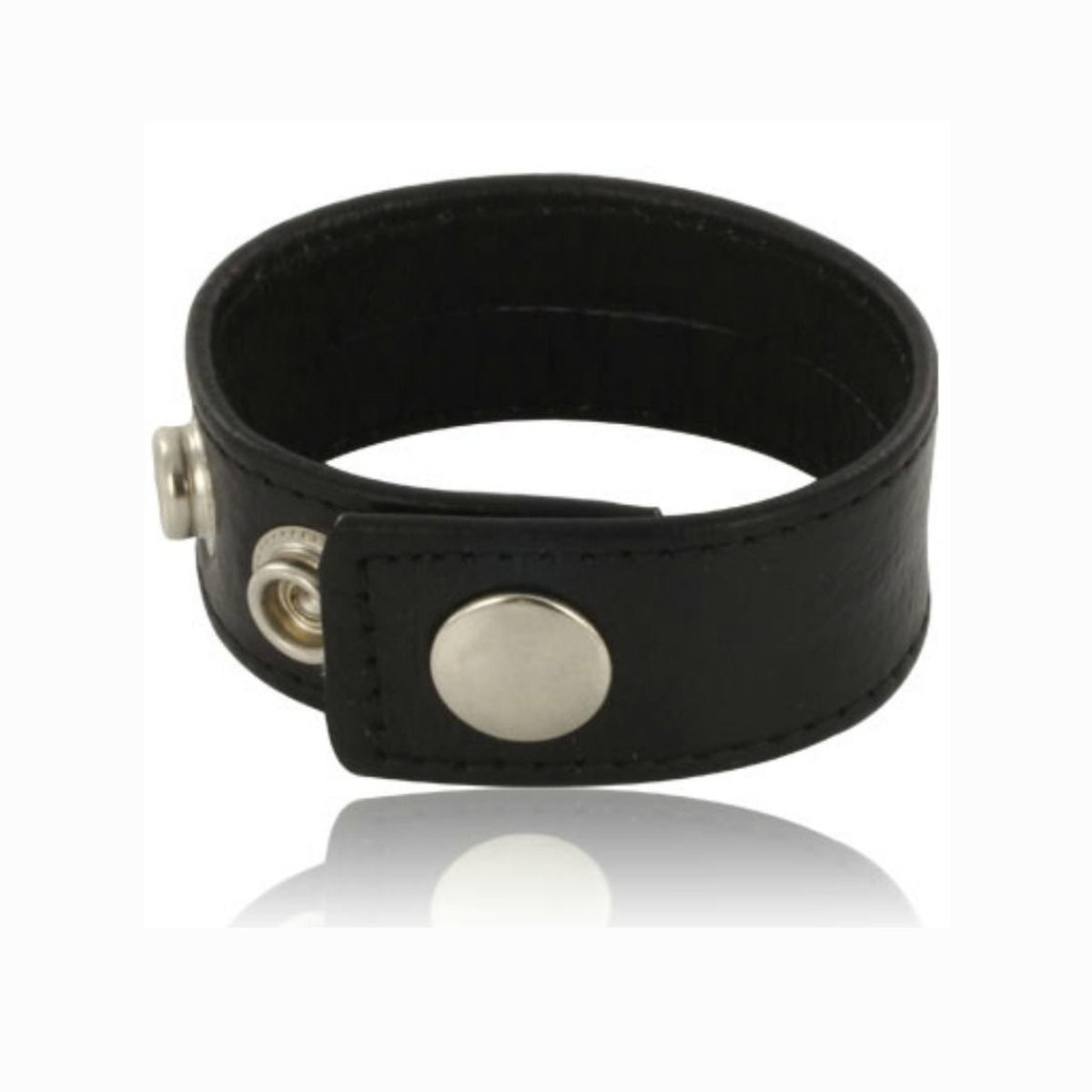 Leather Body – Sangle de pénis réglable en cuir noir