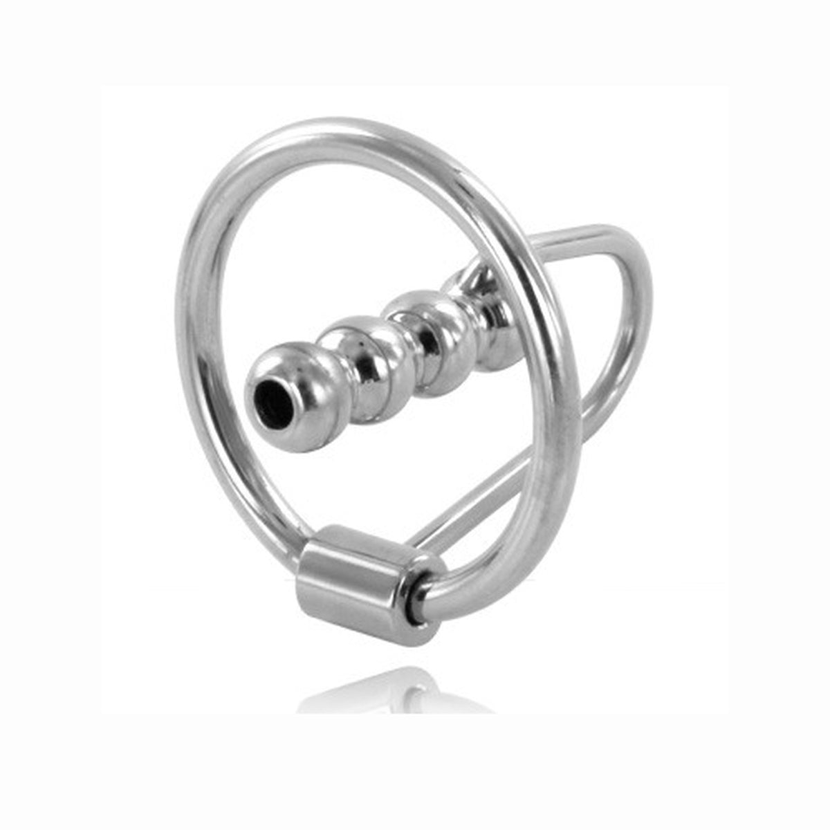 Metal Hard – Anneau de gland avec bouchon urétral en acier, 30 mm