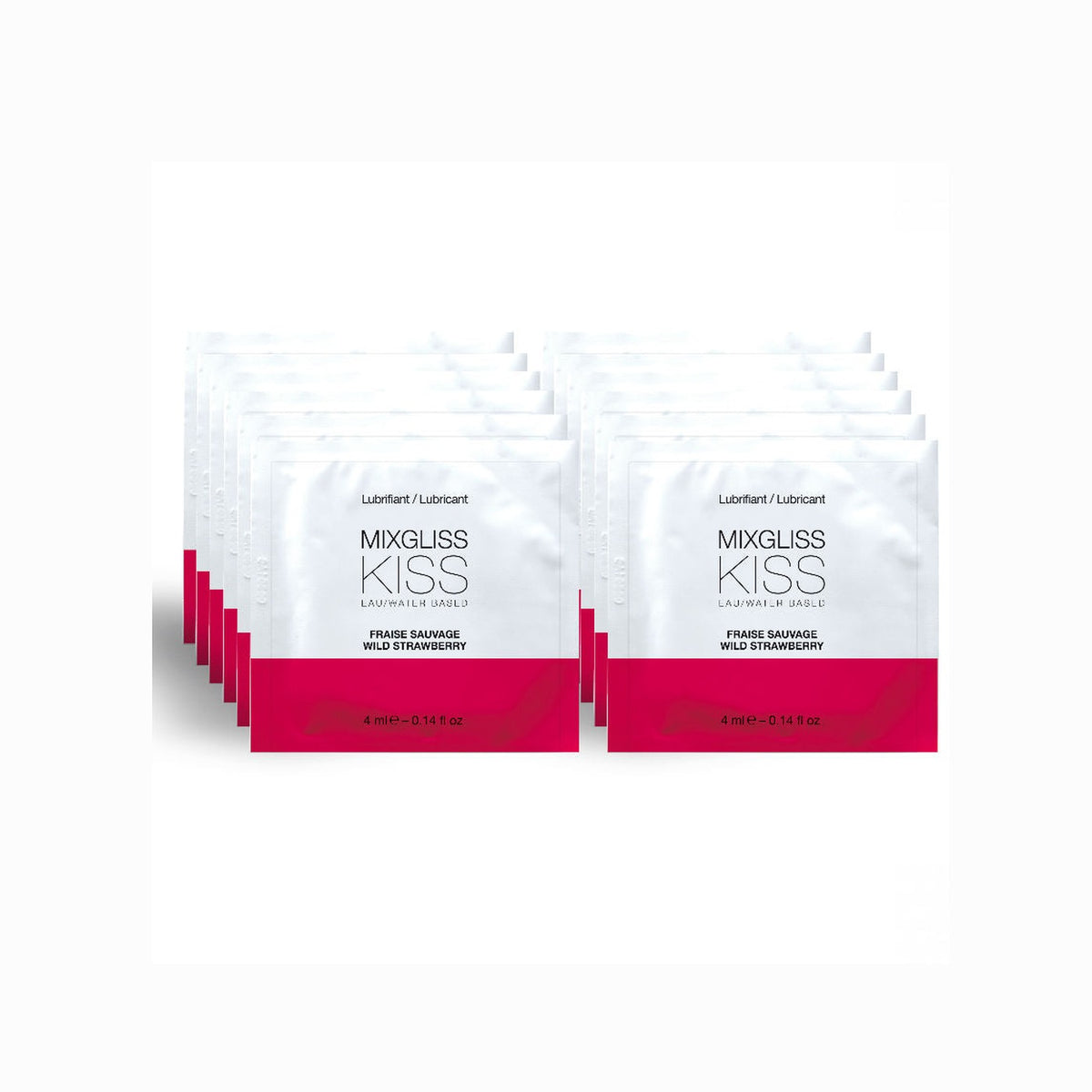 Mixgliss – Lubrifiant base d'eau saveur fraise 12 unidose 4 ml