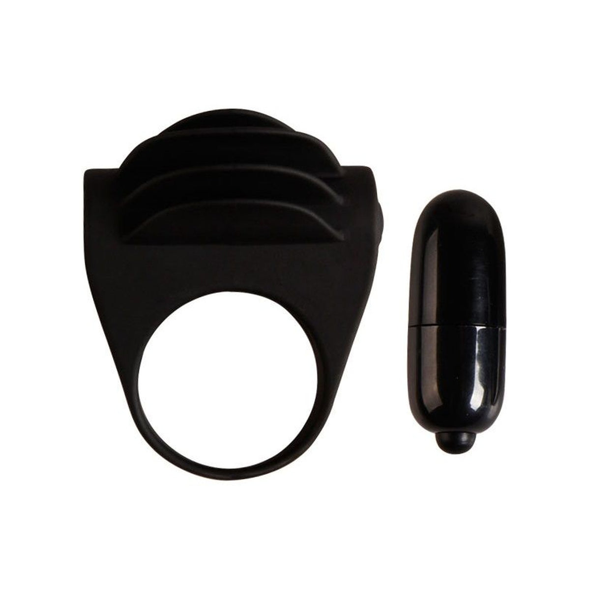 Pretty Love – Chester, anneau vibrant noir en silicone