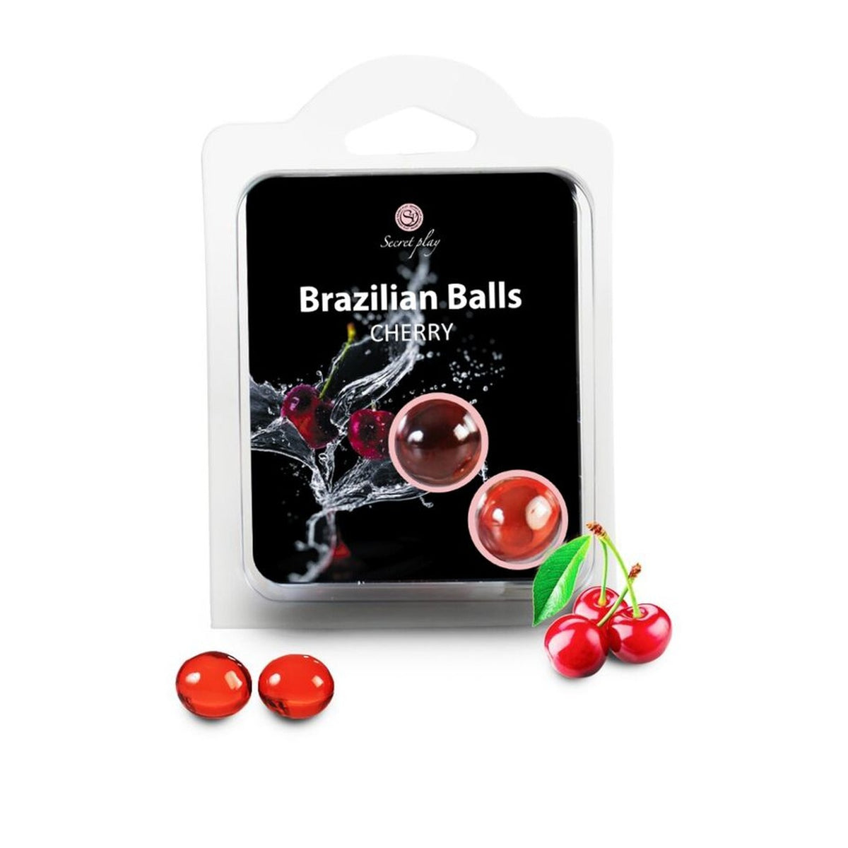 Secretplay – Boules brésiliennes de massage, cerise (lot de 2)