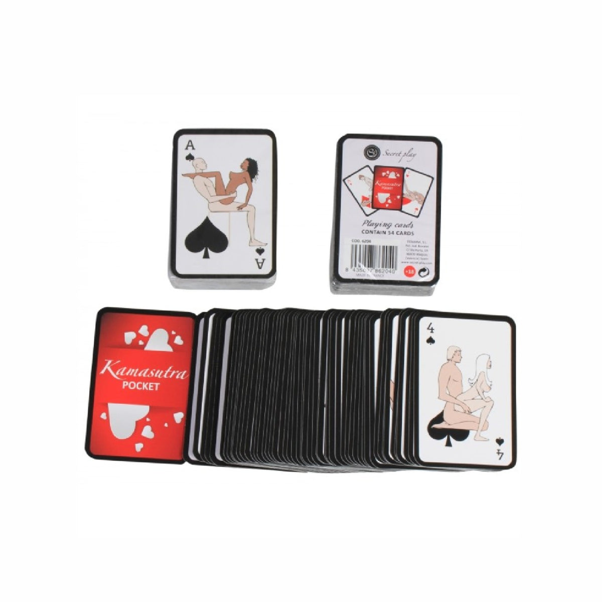 SecretPlay – Cartes à jouer kamasutra de poche (es/en/pt/it/fr/de)
