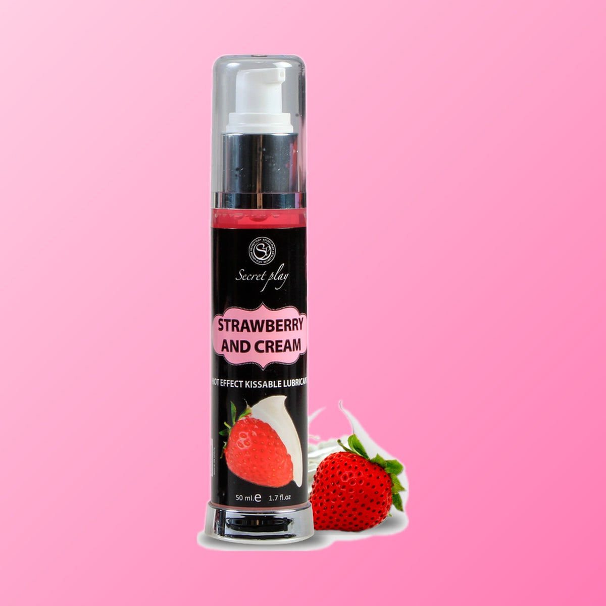 SECRETPLAY - LUBRIFIANT 2-1 EFFET CHALEUR FRAISE & CRÈME 50 ML
