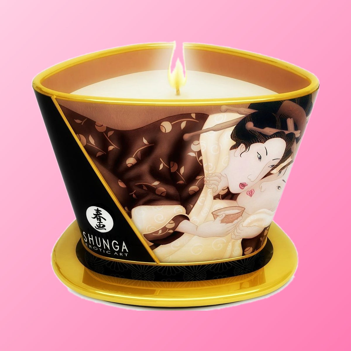 SHUNGA - BOUGIE DE MASSAGE AU CHOCOLAT MINI CARESS BY CANDELIGHT 170 ML