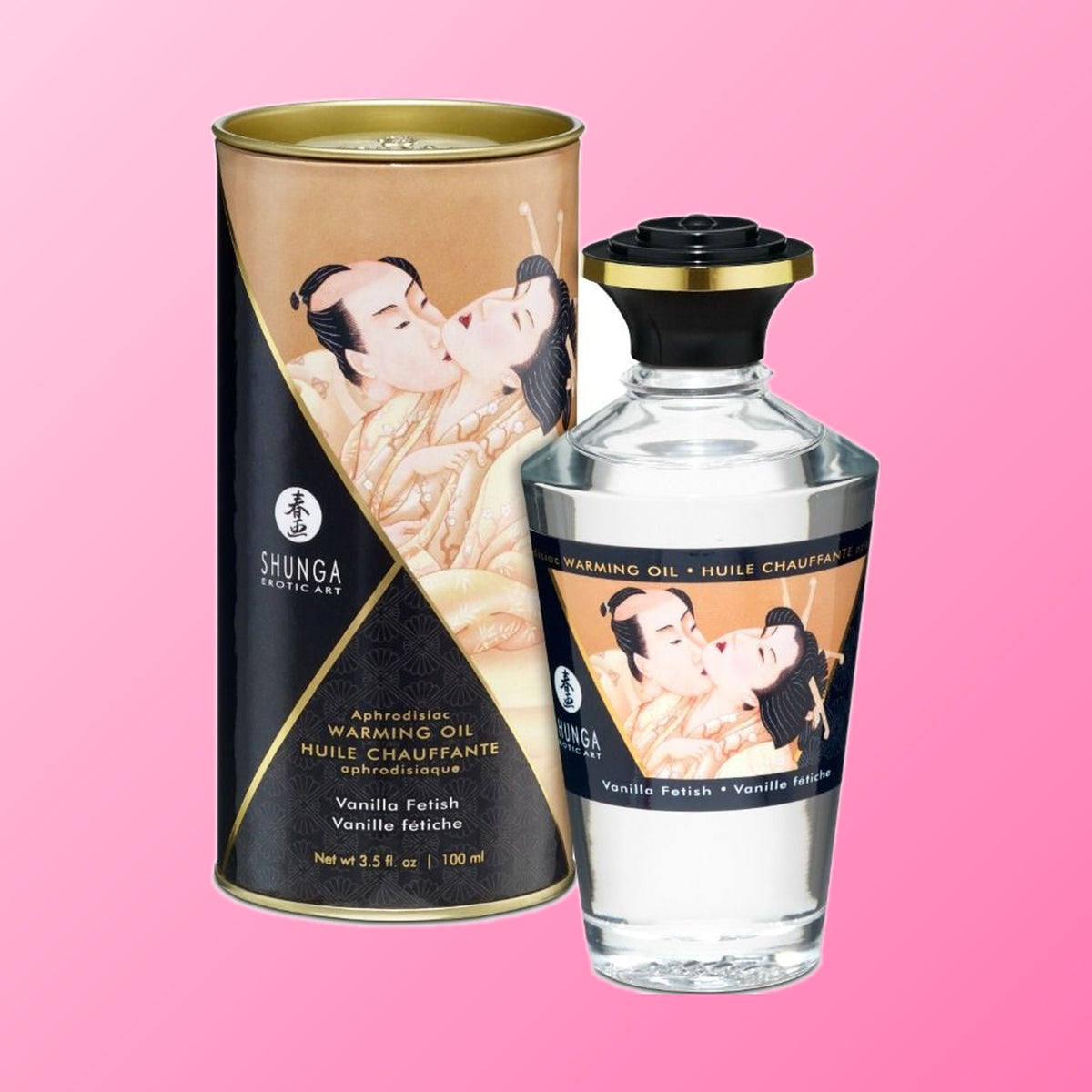 SHUNGA - HUILE DE MASSAGE EFFET CHALEUR SAVEUR VANILLE FÉTICHE 100 ML