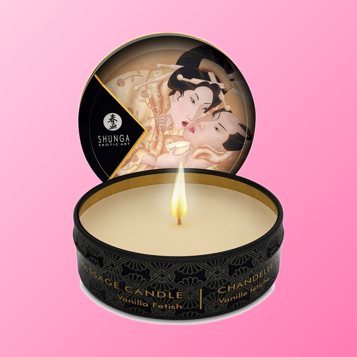 SHUNGA - BOUGIE DE MASSAGE MINI CARESS BY CANDELIGHT VANILLE 30 ML