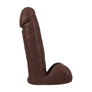 Pénis réaliste avec testicules - Ventouse Vac-U-Lock amovible - ULTRASKYN - 6 / 16,5 cm - Chocolat